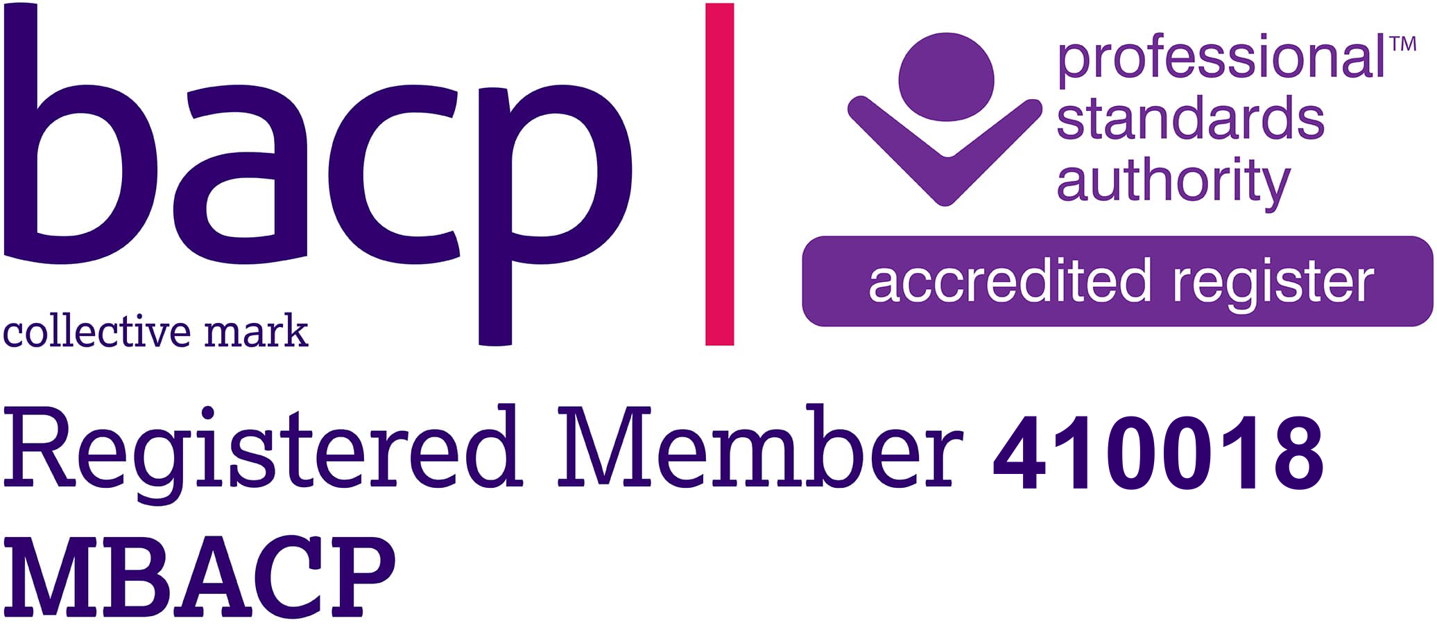 BACP Registered Member 410018 MBACP
